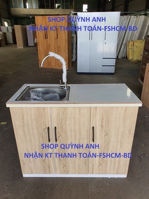 Tủ bếp nhựa ĐL 1M Sẵn Bồn Vòi FSHCM-BD New 100%