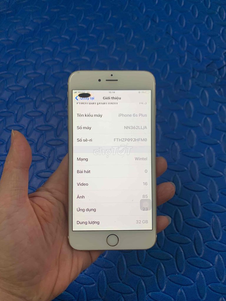 Bán Xác 6Splus 32g qt còn vân pin 92 icloud off