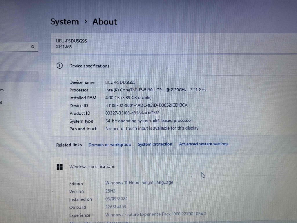 Asus X452 i3-8100U 4GB/256GB Đen. Mua bán Laptop tại Thành phố Cà Mau Cà Mau được đăng bởi Quỳnh Anh hình 1