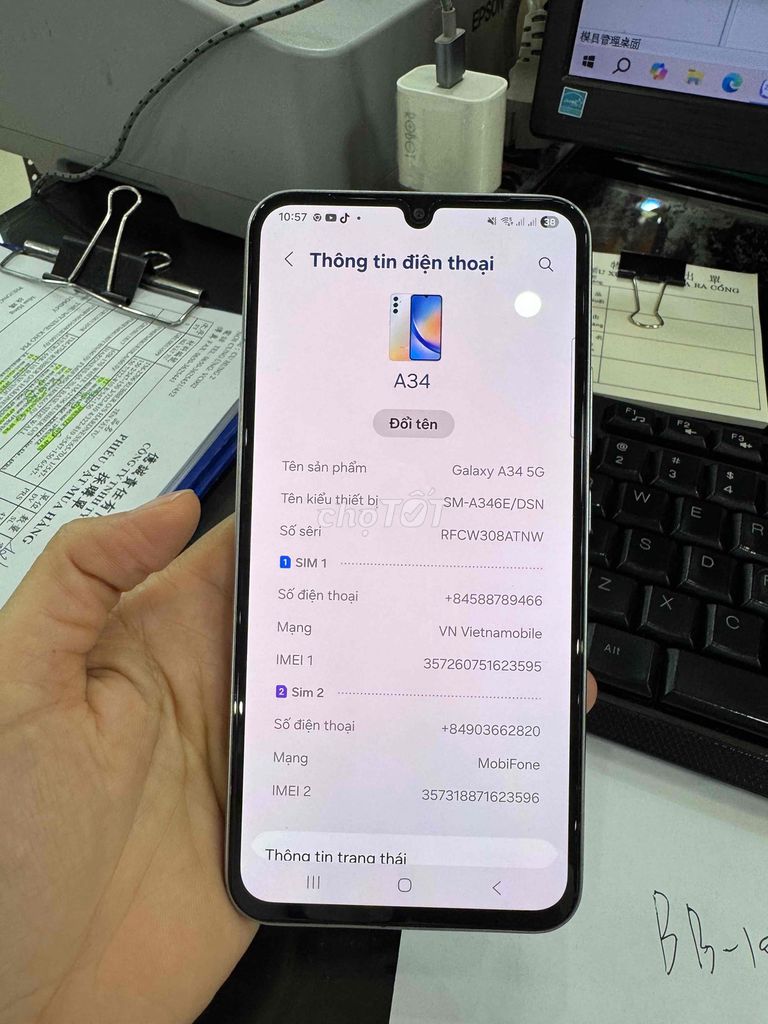 Samsung Galaxy A34 5G 8GB/128GB Bạc. Mua bán Điện thoại tại Thành phố Thủ Dầu Một Bình Dương được đăng bởi Chị Sa hình 1