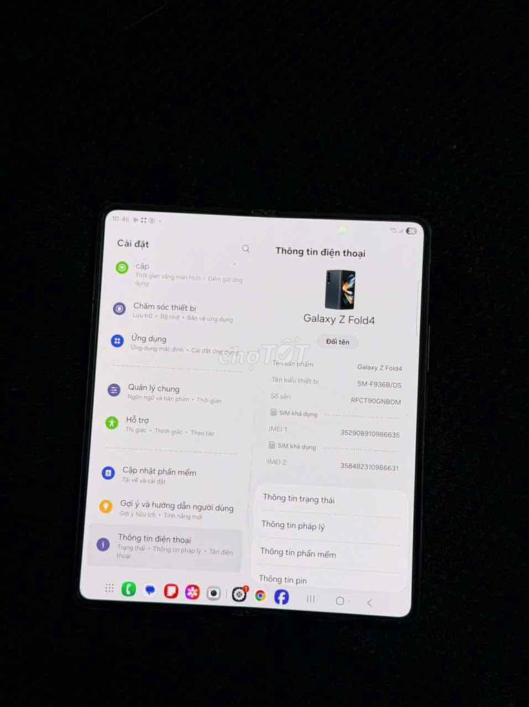 Samsung Galaxy Z Fold4 512GB Xám Đã qua sử dụng. Mua bán Điện thoại tại Quận Ngũ Hành Sơn Đà Nẵng được đăng bởi ttttt hình 1