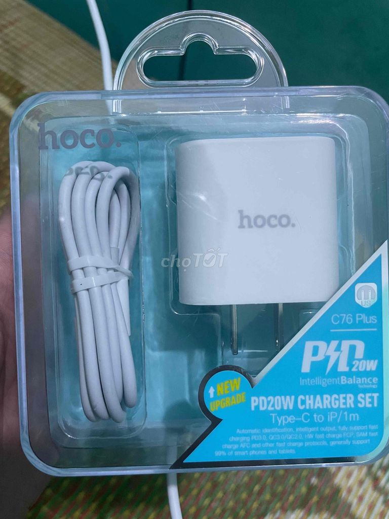 Bộ sạc Hoco C76 Plus Trắng. Mua bán Phụ kiện (Màn hình, Chuột...) tại Thành phố Bắc Ninh Bắc Ninh được đăng bởi Văn Quyết hình 1