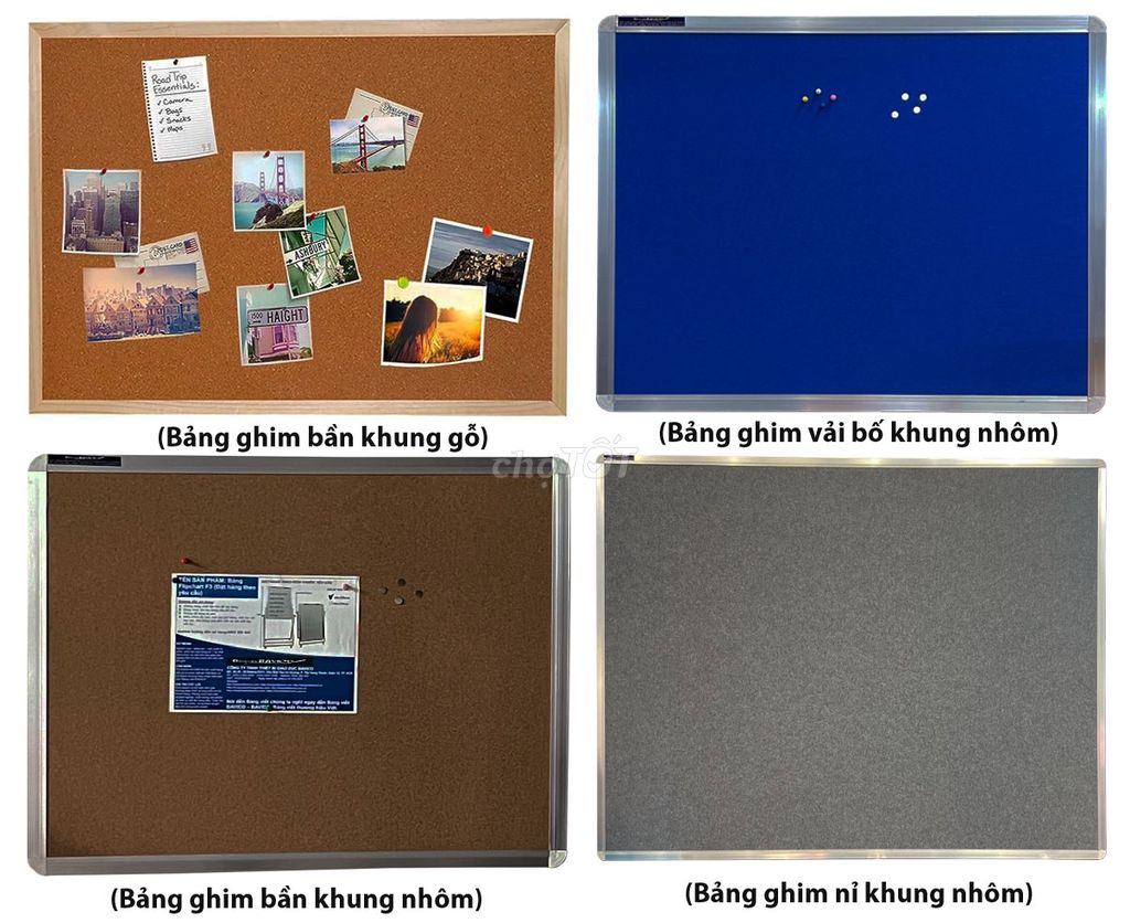 Bảng ghim tài liệu treo tường 40x60 (nhiều KT)