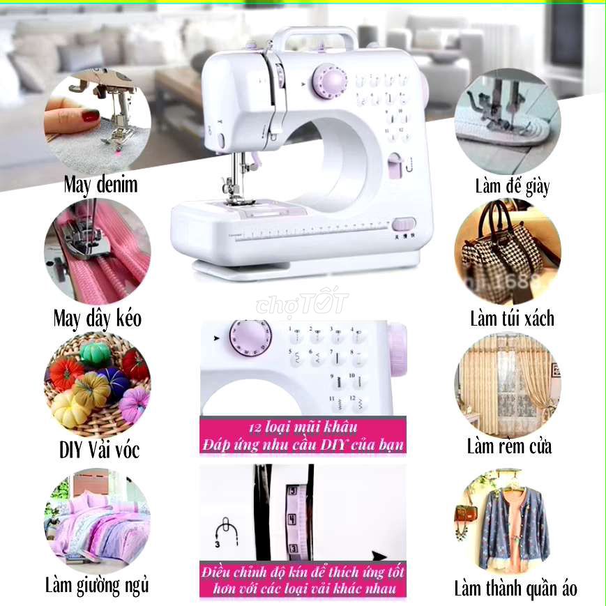 Máy may mini Trắng Đa chức năng. Mua bán Đồ chuyên dụng, Giống nuôi trồng tại Thành phố Thủ Đức Tp Hồ Chí Minh được đăng bởi Nguyễn Trúc hình 1