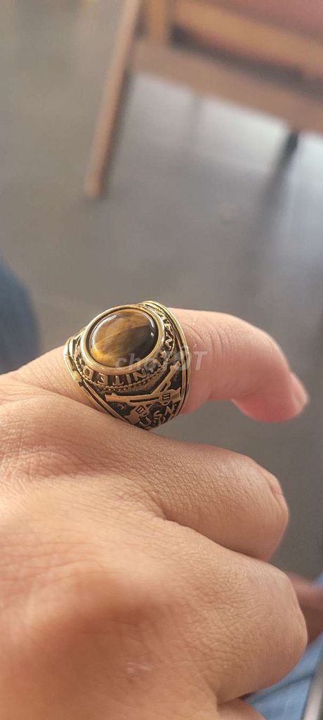 Nhẫn Đồng Mắt Hổ Vàng Đồng Size 18.5-19. Mua bán Phụ kiện thời trang khác tại Quận 6 Tp Hồ Chí Minh được đăng bởi Ngô Gia Tiệm Cầm Đồ  hình 1