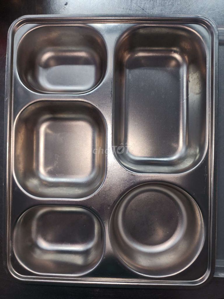 Khay đựng thức ăn Inox 5 ngăn. Mua bán Dụng cụ nhà bếp tại Quận Lê Chân Hải Phòng được đăng bởi Nguyễn Thu Giang hình 1