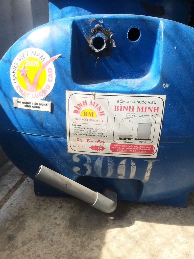 Bồn nước Bình Minh Nhựa 300L Xanh. Mua bán Nội thất, đồ gia dụng khác tại Quận Cẩm Lệ Đà Nẵng được đăng bởi Hoàng Hảo hình 1