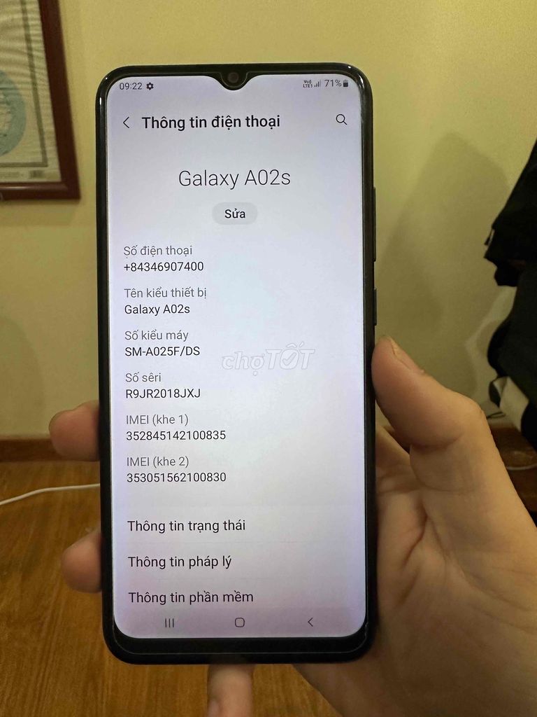 Samsung Galaxy A02s 64GB Xanh đậm. Mua bán Điện thoại tại Quận Hà Đông Hà Nội được đăng bởi Lê Thắng hình 1