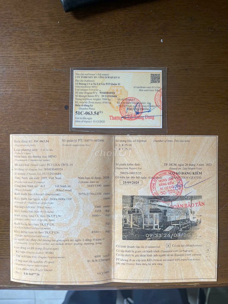 CT TNHH MTV DVCI Q11 BÁN XE BỒN TƯỚI HIỆU HINO. Mua bán Phương tiện khác tại Quận 11 Tp Hồ Chí Minh được đăng bởi Võ Văn Phát hình 4