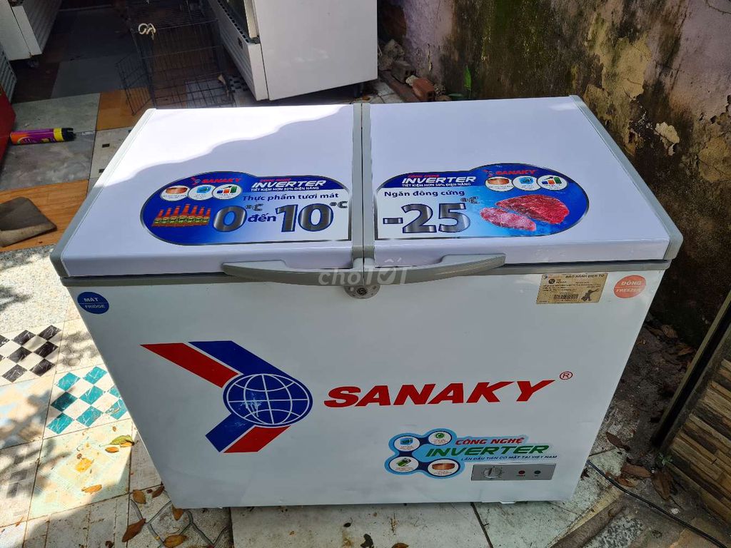 Tủ đông mát sanaky inverter 250L