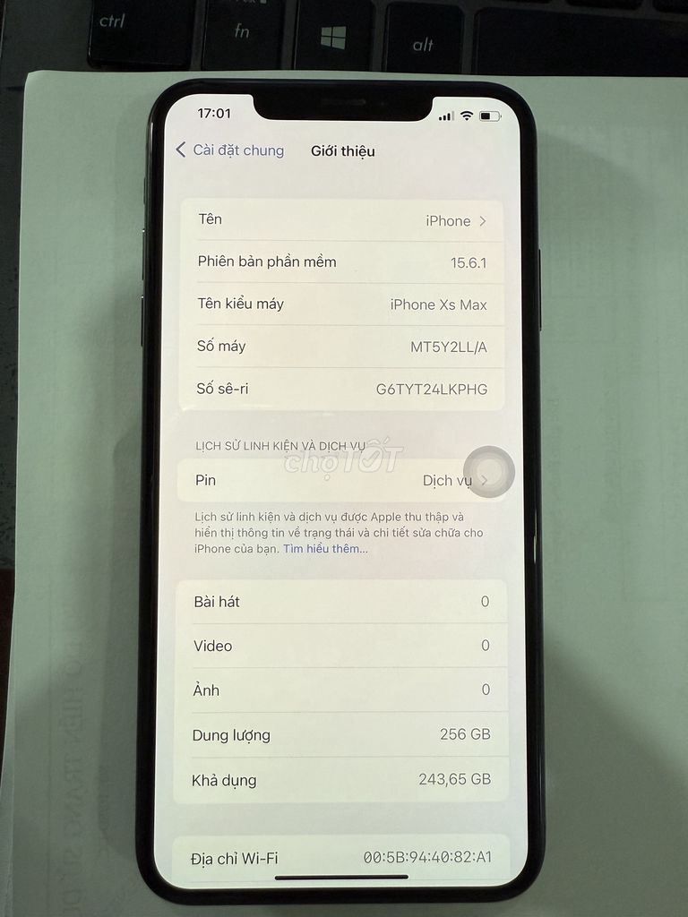 Apple iPhone Xs Max 256GB Đen. Mua bán Điện thoại tại Thành phố Tây Ninh Tây Ninh được đăng bởi Tuan hình 1