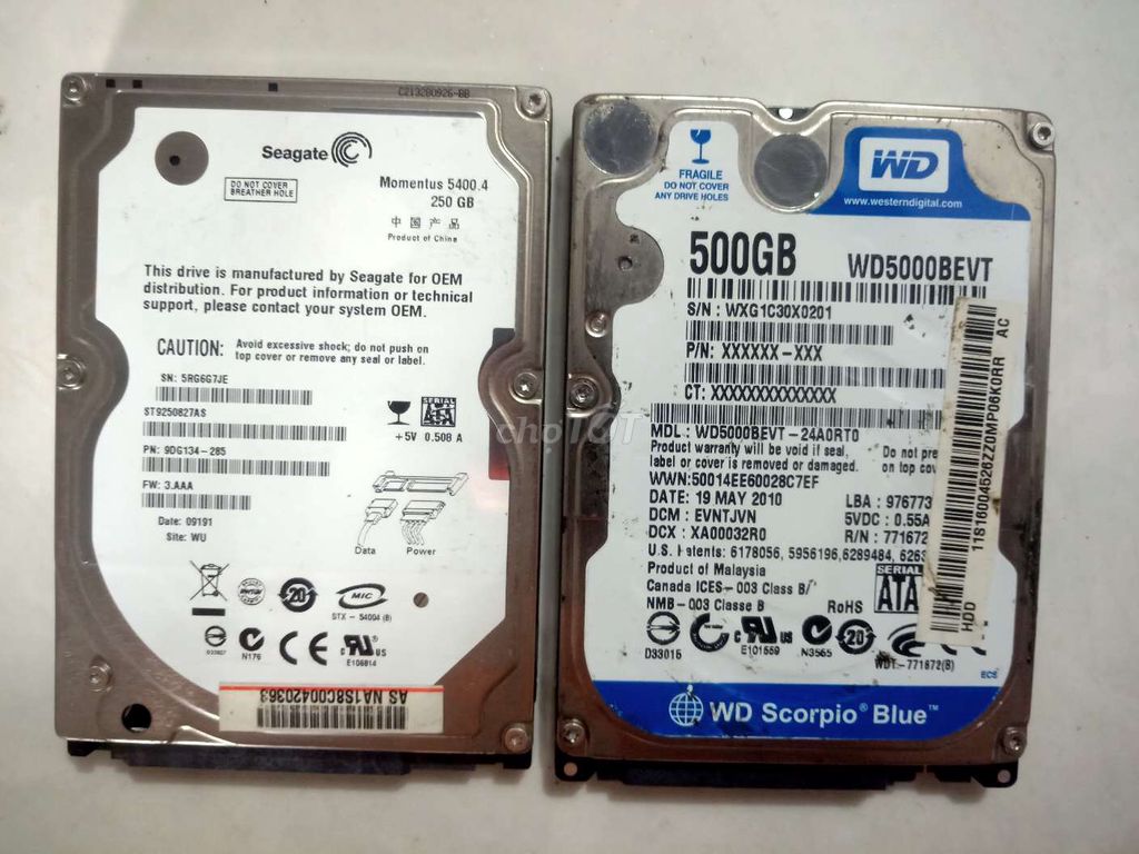Ổ cứng HDD Western Digital 500GB 98%. Mua bán Linh kiện (RAM, Card...) tại Huyện Mỹ Xuyên Sóc Trăng được đăng bởi Alexis Sanchez  hình 1