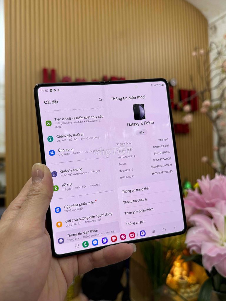 Samsung Galaxy Z Fold 5 Đen SSVN. Mua bán Điện thoại tại Quận Đống Đa Hà Nội được đăng bởi anh Vũ hình 1
