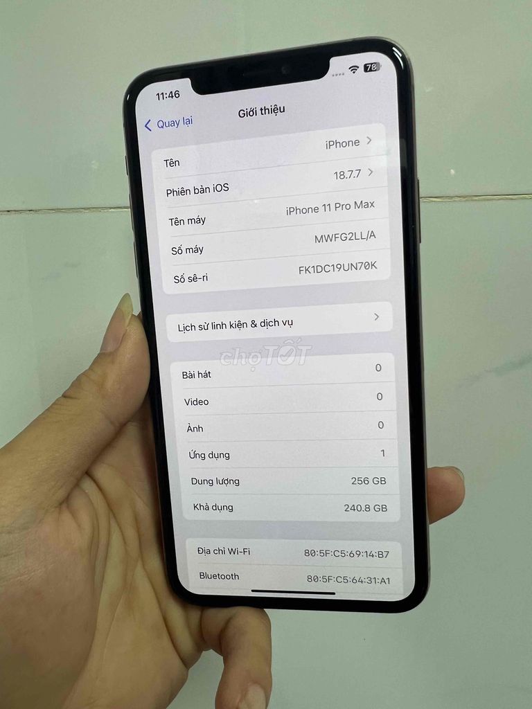 iPhone 11 Pro Max 256GB Vàng. Mua bán Điện thoại tại Thành phố Tân An Long An được đăng bởi lê văn thái hình 1