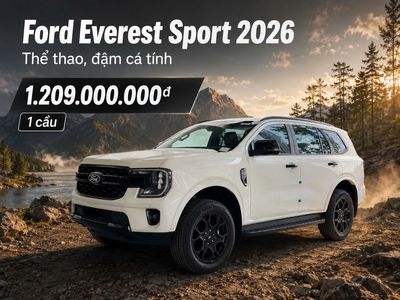 Ford Everest Sport Trắng Mới 100%