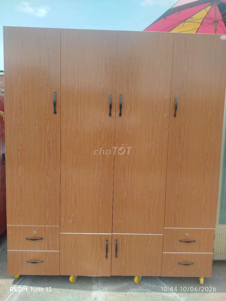 Tủ quần áo nhựa 1m6x2m Nâu. Mua bán Tủ, kệ gia đình tại Quận Ninh Kiều Cần Thơ được đăng bởi Út hình 1