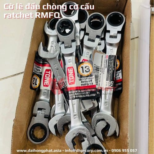 Cờ lê vòng miệng đầu chòng cơ cấu ratchet RMFQ-08