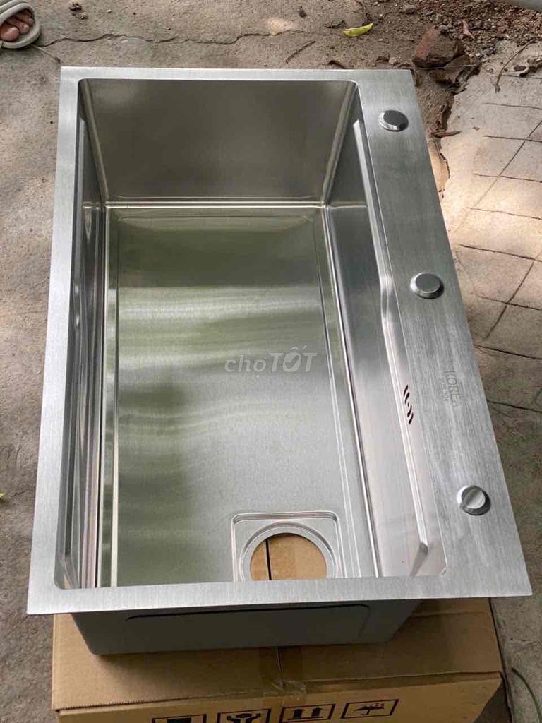 Chậu rửa bát Inox 75x46 1 hố. Mua bán Thiết bị vệ sinh, nhà tắm tại Huyện Gia Lâm Hà Nội được đăng bởi Nguyễn Nghĩa hình 1