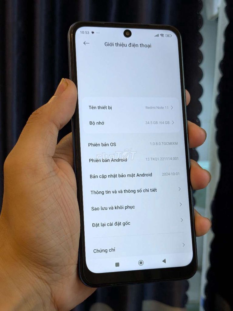 Xiaomi Redmi Note 11 64GB, Xanh dương. Mua bán Điện thoại tại Quận Hải Châu Đà Nẵng được đăng bởi Lộc Roy hình 3