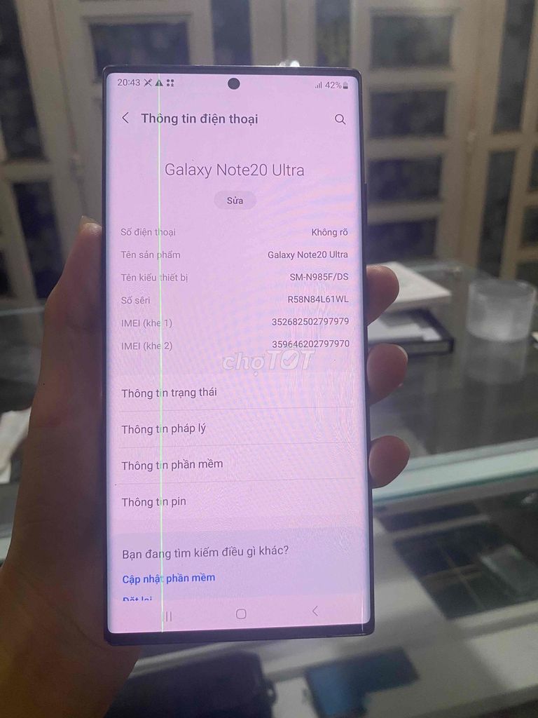 Samsung Galaxy Note20 Ultra 256GB Đen 8GB. Mua bán Điện thoại tại Quận Tân Phú Tp Hồ Chí Minh được đăng bởi Minh Khang Sài gòn MoBILE hình 1