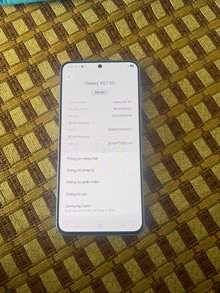 Samsung Galaxy A57 5G 256GB Trắng xanh. Mua bán Điện thoại tại Quận 5 Tp Hồ Chí Minh được đăng bởi Hoàng Thiện Lê hình 1