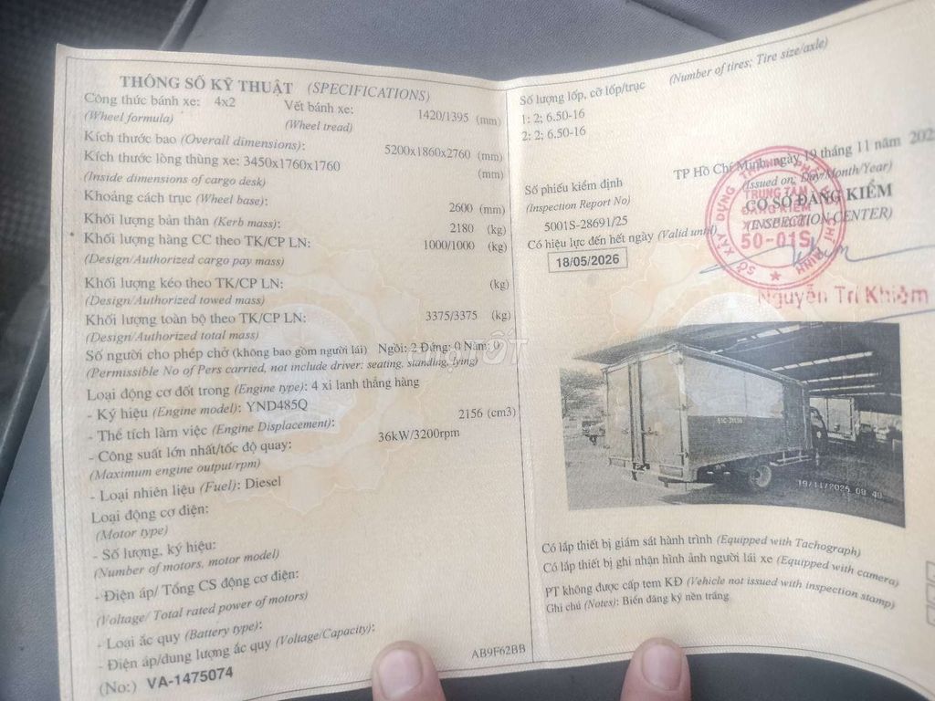 JAC TRA1025T-TRACI.TK 2007. Mua bán Xe tải, xe ben tại Quận Bình Tân Tp Hồ Chí Minh được đăng bởi Nguyen Quoc Tuan hình 9