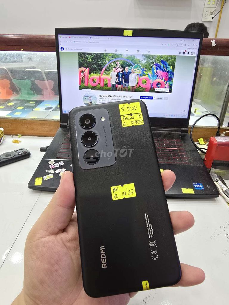 Xiaomi Redmi 15 6GB/128GB Đen. Mua bán Điện thoại tại Thành phố Long Xuyên An Giang được đăng bởi Facebook Cầm Đồ Thúy Vân hình 1