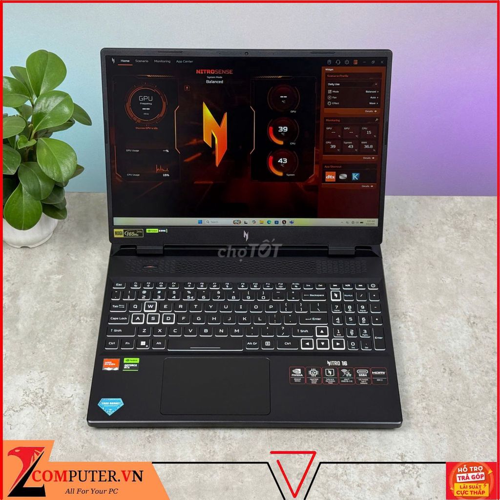 LAPTOP ACER R5 7535HS/16GB/512GB/4050 6G/16" 165HZ. Mua bán Laptop tại Thành phố Thủ Đức Tp Hồ Chí Minh được đăng bởi Z Computer hình 1