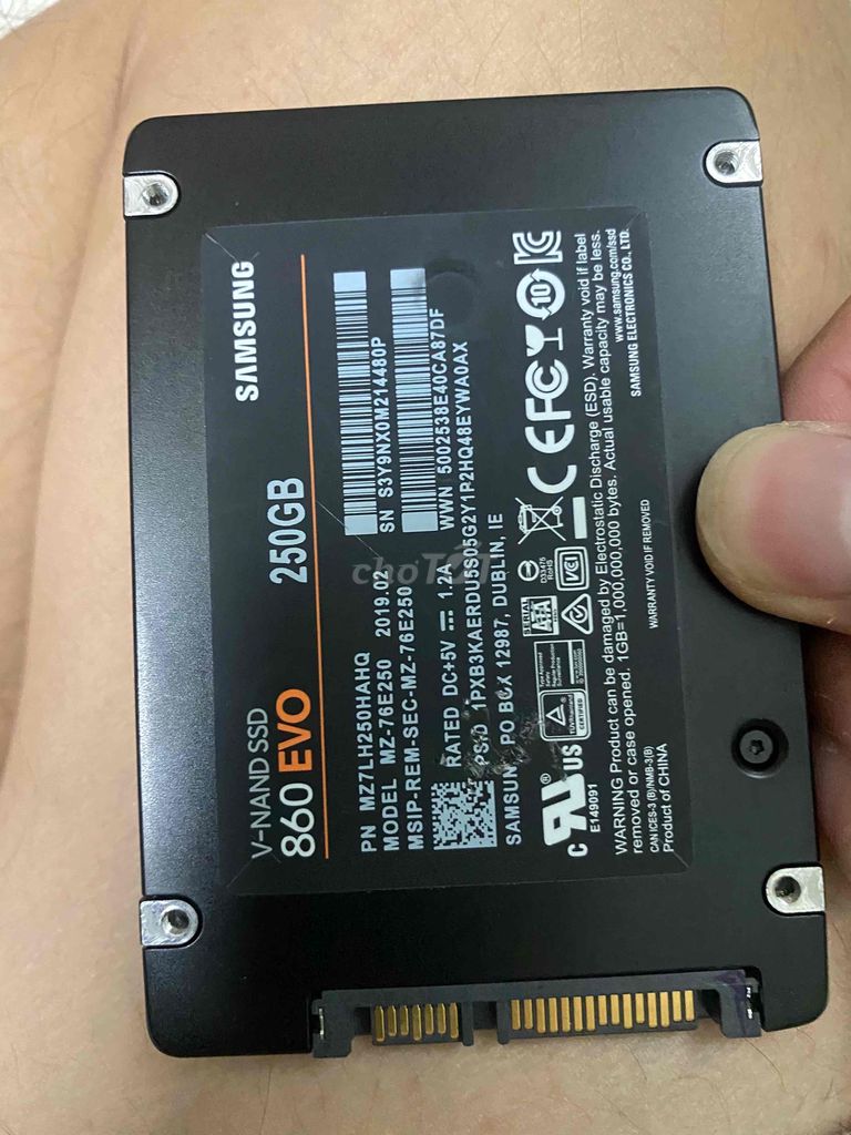 SSD Samsung Evo 860 250GB hàng us zin all Win 10