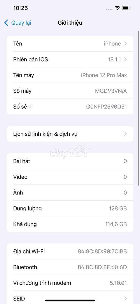 iPhone 12 Pro Max 128GB quốc tế màu xanh dương