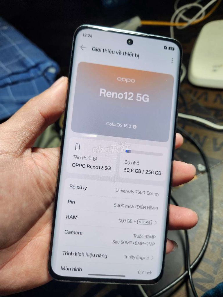 Oppo Reno12 5G 256GB Bạc. Mua bán Điện thoại tại Quận Ngũ Hành Sơn Đà Nẵng được đăng bởi Bin Bin hình 1