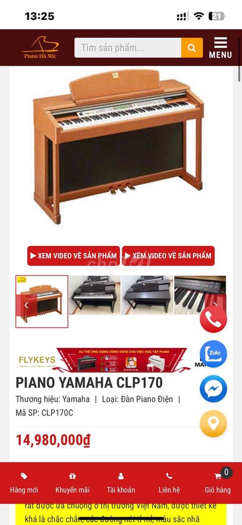 Đàn Piano Điện Yamaha CLP-170 Gỗ Nâu. Mua bán Nhạc cụ tại Quận Lê Chân Hải Phòng được đăng bởi Hồng Anh hình 1