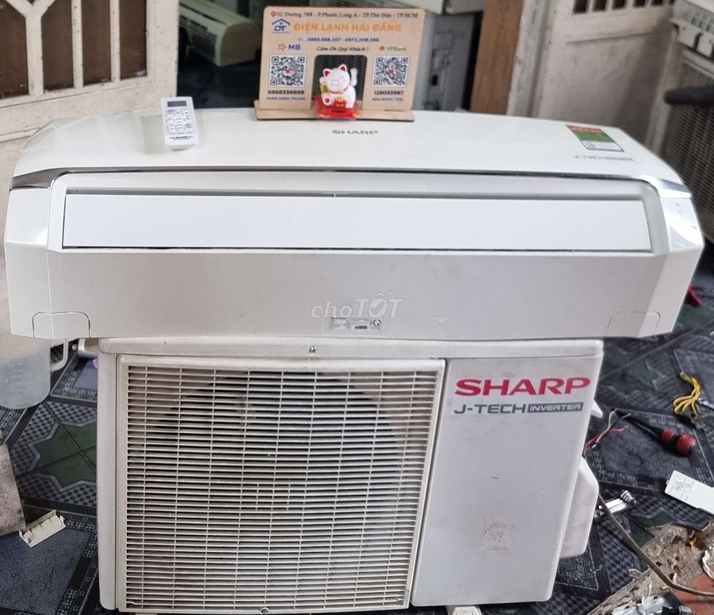 Sharp 2hp inverter giàn đồng 6.5tr bao lắp