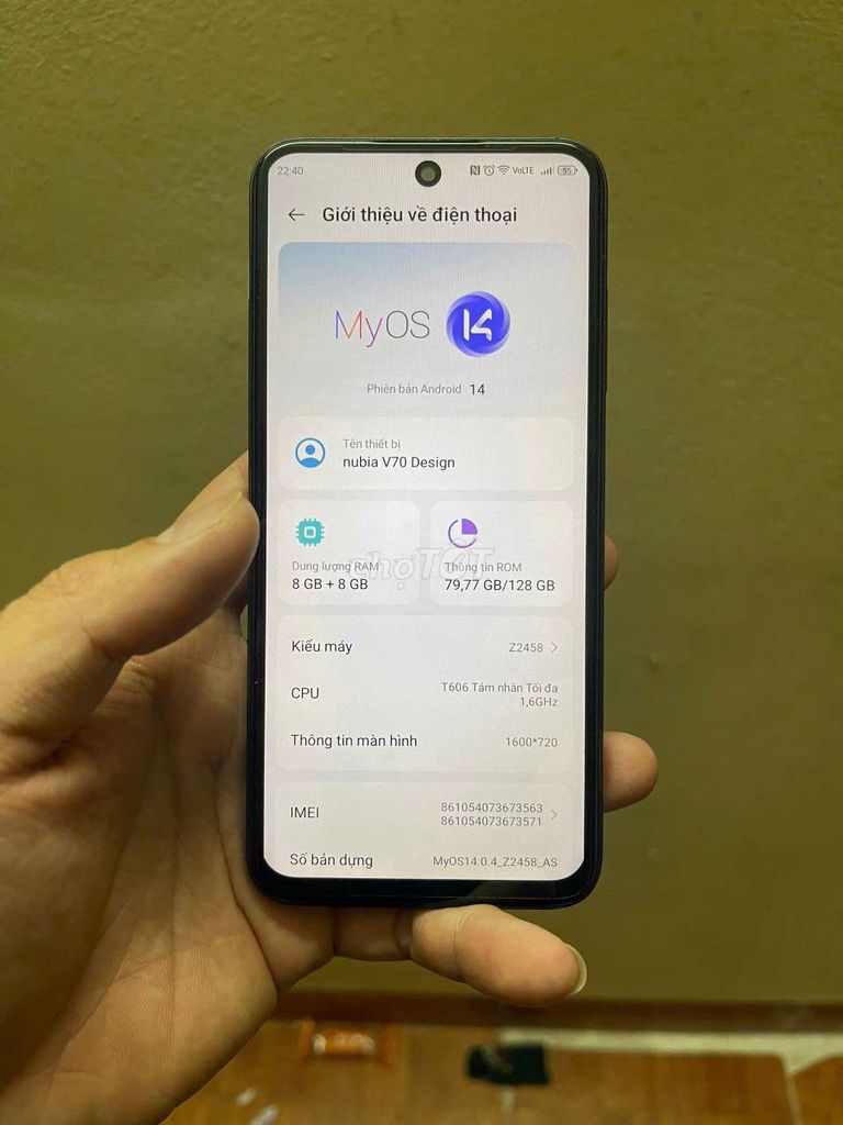 Nubia V70 Design 8GB/128GB Đen. Mua bán Điện thoại tại Quận Nam Từ Liêm Hà Nội được đăng bởi nam ak hình 1