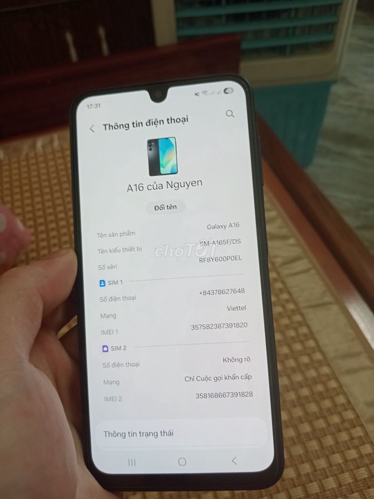 Samsung Galaxy A16S 128GB Đen. Mua bán Điện thoại tại Huyện Kim Bảng Hà Nam được đăng bởi Tên chưa cung cấp hình 1