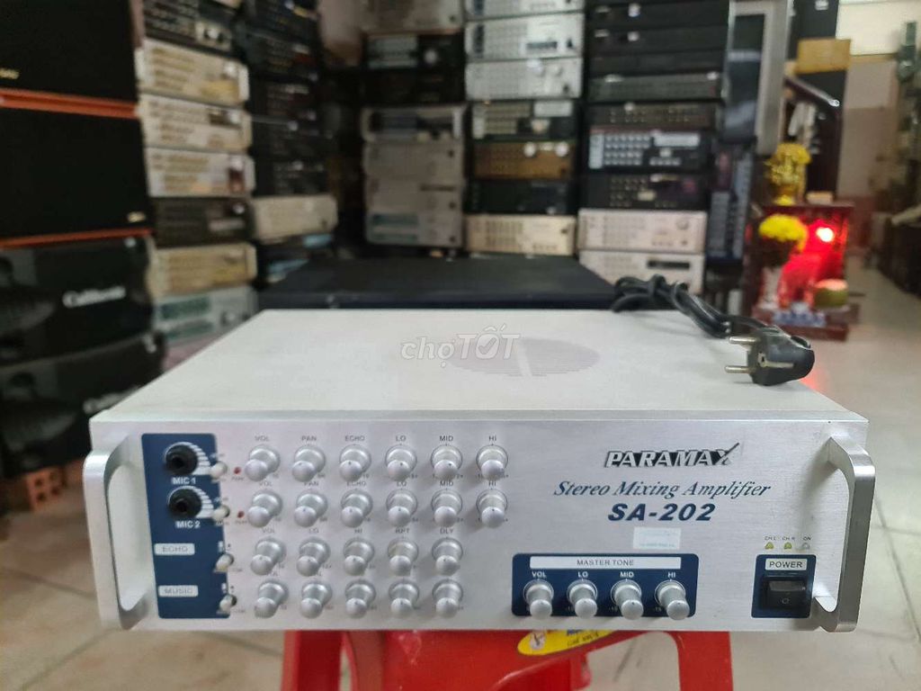 Ampli karaoke Paramax Sa202 (hãng/8c/,bạc