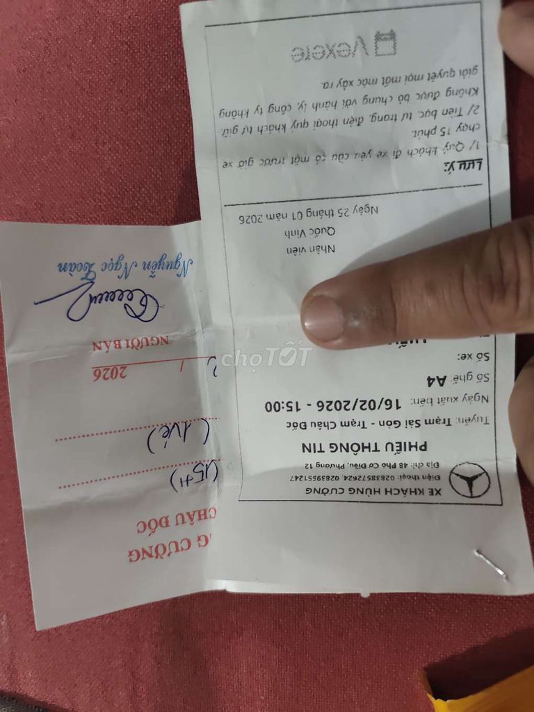 chia sẻ lại vé xe. Dịch vụ tại Quận Tân Phú Tp Hồ Chí Minh được đăng bởi danh Hiếu hình 1