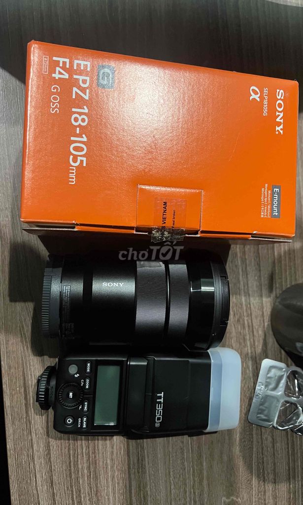 lens sony E 18-105mm + flash godox TT350. Mua bán Máy ảnh, Máy quay tại Quận Hải Châu Đà Nẵng được đăng bởi Nguyễn Cao Bảo Như hình 1
