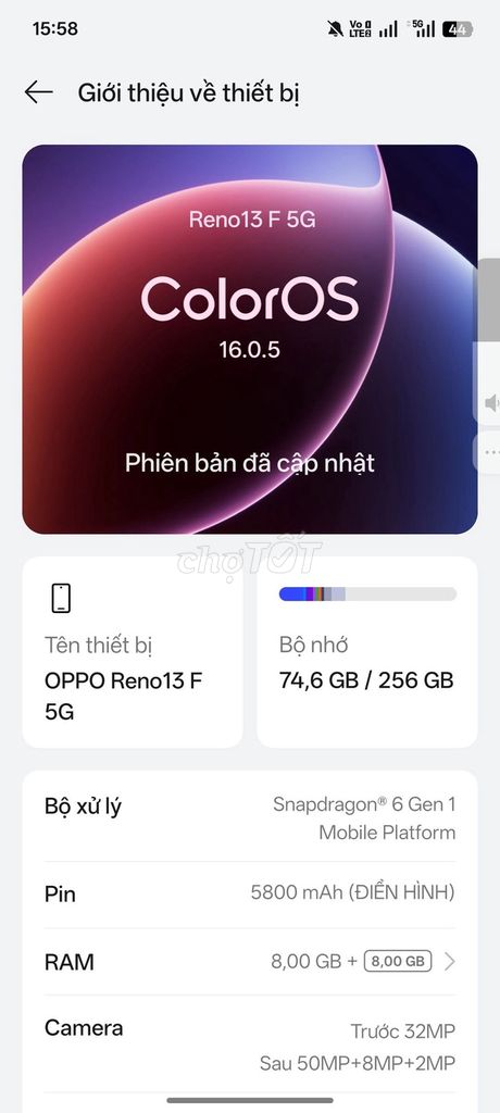 Oppo Reno13 F 5G 8GB/256GB Snapdragon 6 Gen 1. Mua bán Điện thoại tại Quận 1 Tp Hồ Chí Minh được đăng bởi Hội Đồ Điện Tử hình 1
