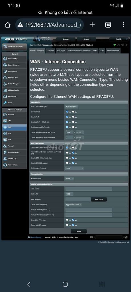 Wifi rt ac87u