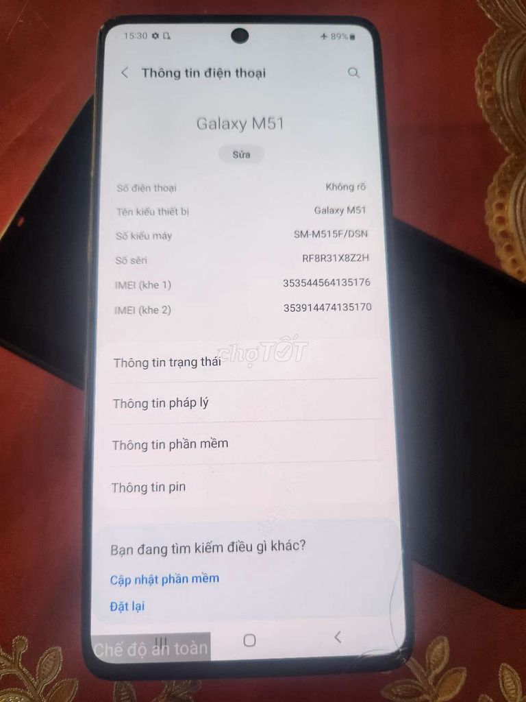 Samsung Galaxy M51 Đen. Mua bán Điện thoại tại Quận Liên Chiểu Đà Nẵng được đăng bởi Anh Nam Hải hình 1