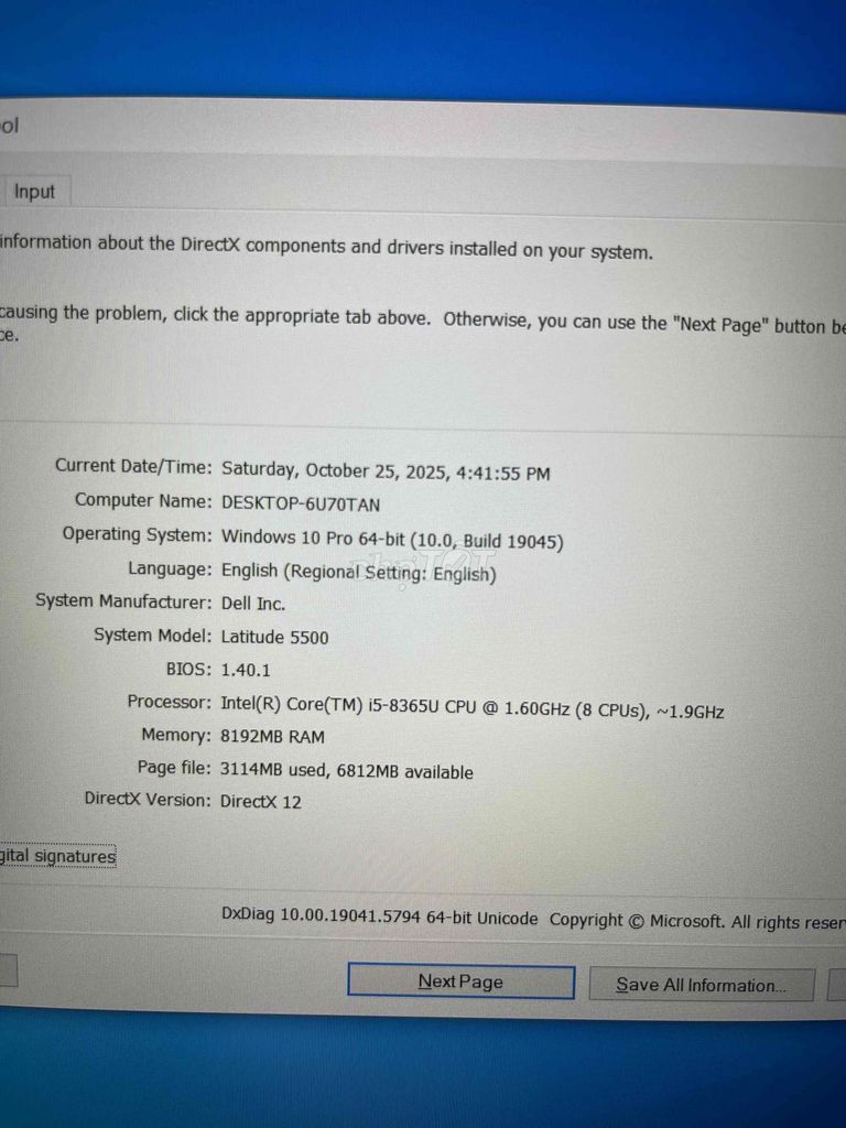 DELL 5500 i5 8365U/ ram 8/ ssd 256/ 15.6 FHD. Mua bán Laptop tại Thành phố Bắc Ninh Bắc Ninh được đăng bởi Lương Bích Luyên  hình 6