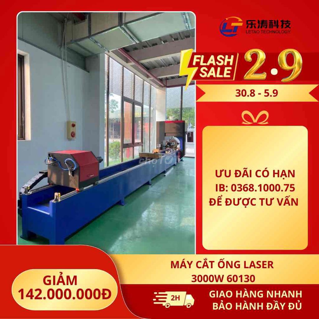 GIẢM NGAY 142 TRIỆU  - Máy cắt ống Laser 3000W 601. Mua bán Đồ dùng văn phòng tại Thành phố Phúc Yên Vĩnh Phúc được đăng bởi Như Quỳnh Cơ Khí hình 1