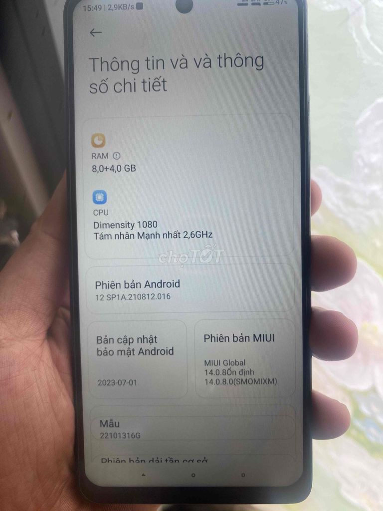 Xiaomi Redmi Note 12 Pro 5G 8GB/128GB Đen. Mua bán Điện thoại tại Quận 6 Tp Hồ Chí Minh được đăng bởi Lão Trần hình 1