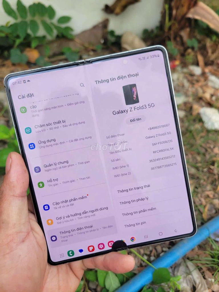 Samsung Galaxy Z Fold3 5G Đen. Mua bán Điện thoại tại Thị xã Tân Uyên Bình Dương được đăng bởi Được hình 1