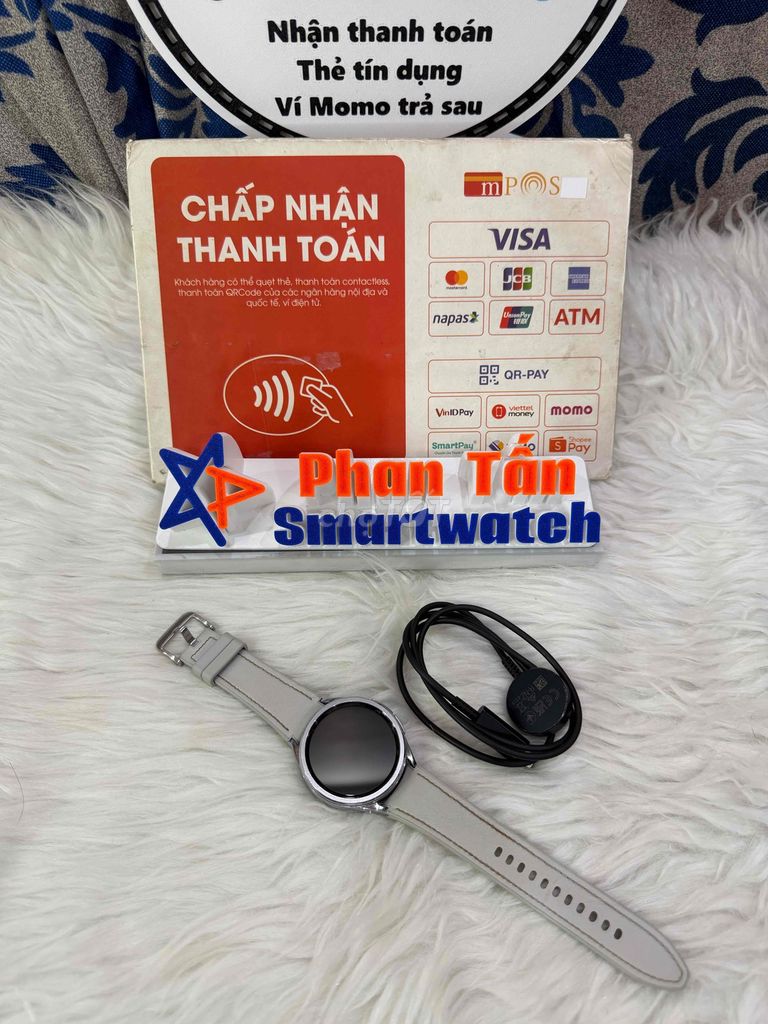 Samsung watch 6 47mm Bản GPS bạc 98% ko có box. Mua bán Thiết bị đeo thông minh tại Quận Tân Phú Tp Hồ Chí Minh được đăng bởi Phan Tấn SmartWatch hình 1
