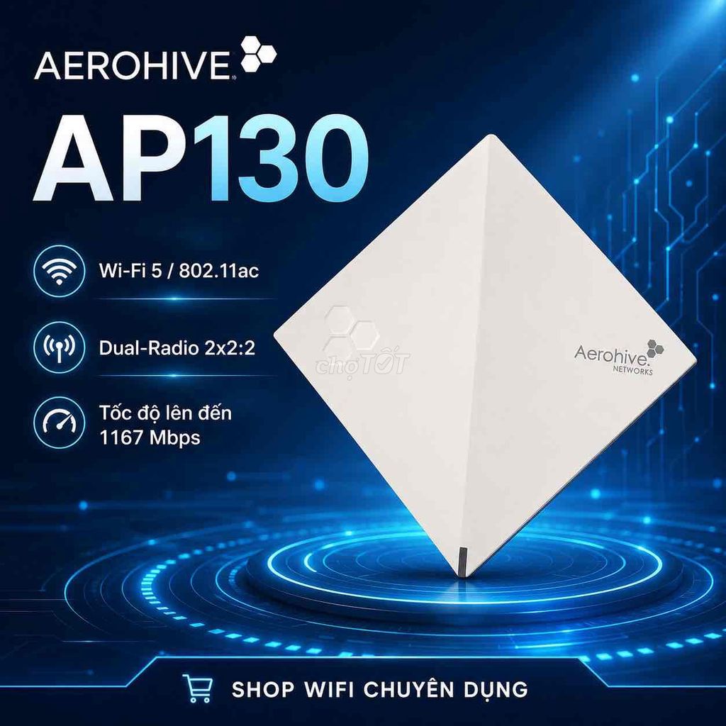 Bộ phát Wifi Aerohive AP130 Trắng. Mua bán Phụ kiện (Màn hình, Chuột...) tại Huyện Thái Thụy Thái Bình được đăng bởi  shopduytuyen hình 1
