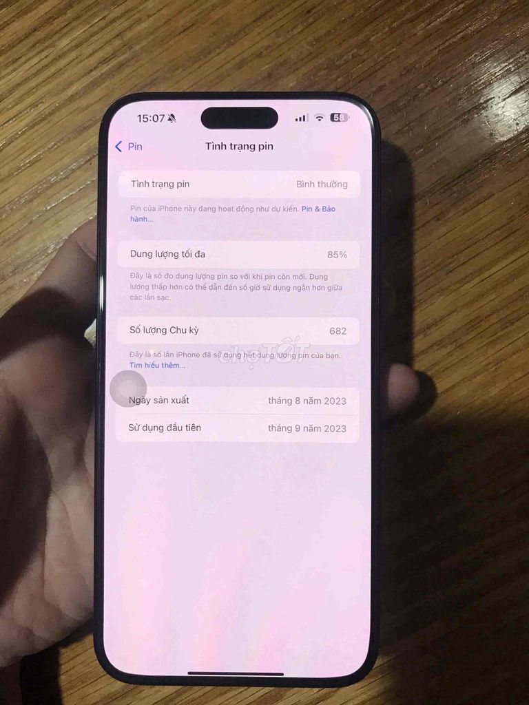 Apple iPhone 15 Pro Max 256GB Xám. Mua bán Điện thoại tại Thành phố Biên Hòa Đồng Nai được đăng bởi Đức Đinh hình 1
