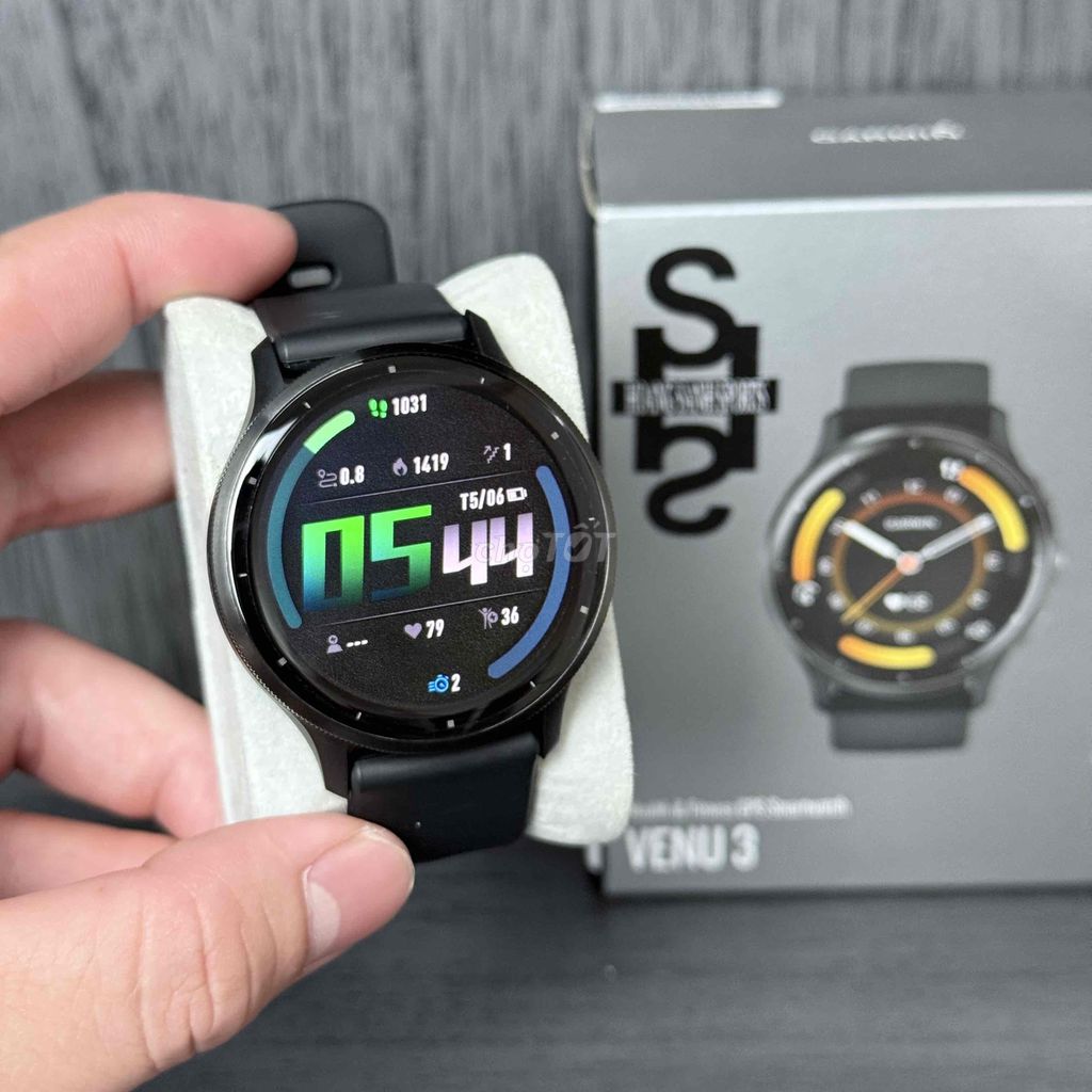 GARMIN VENU 3 ĐEN 45mm CHÍNH HÃNG TGDĐ FULLBOX