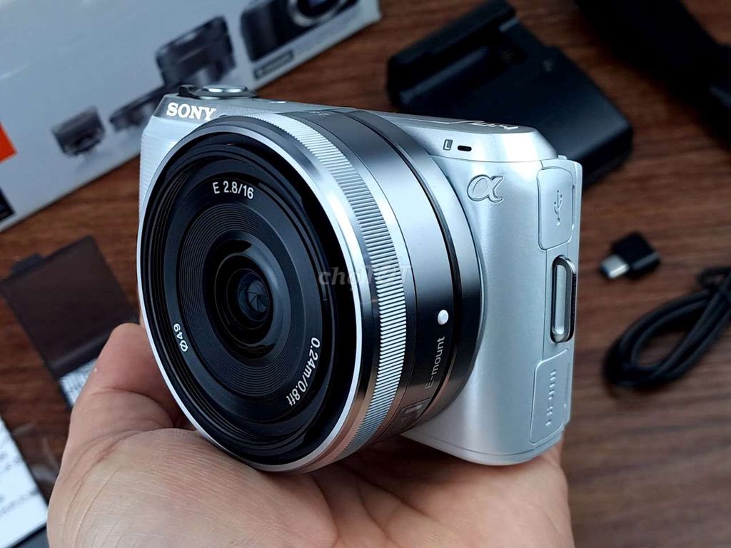 Sony Nex C3 Trắng + Lens 16F2.8 Fullbox